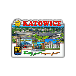 Magnes elastyczny wykrojnikowy KATOWICE  Centrum, Galeria Katowicka, CNTI UE, Teatr Śląski